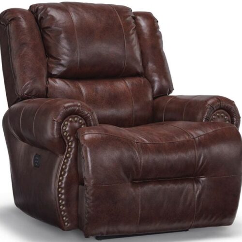 Genet Leather Power Tilt Headrest Rocker Recliner