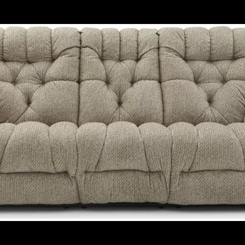 Space Saving Reclining Sofa With Tufted Back