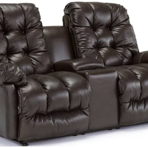 Everlasting Leather Rocking Reclining Love W/ Console