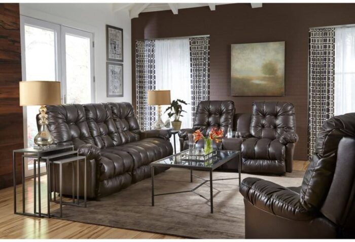 Everlasting Leather Rocking Reclining Love W/ Console - Image 2
