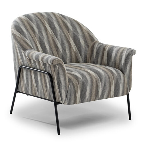 Torrey Modern Accent Chair with Metal Framed Legs