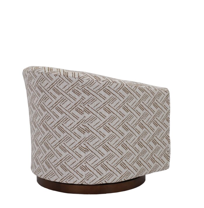 Ennely Toffee Swivel Barrel Chair - Image 5