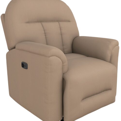 Suitably Leather Power Rocker Recliner with Tilt Headrest