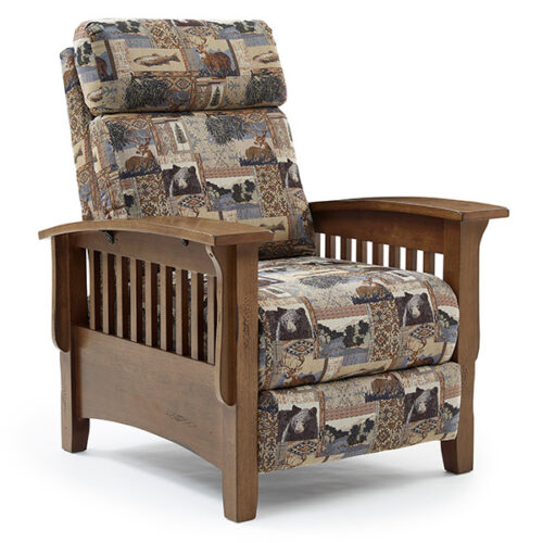 Tuscan High Leg, Mission-Style Recliner